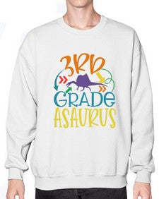 third grade asaurus 948# - third grade- Sweatshirt - Crew