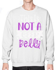 this is not a beer belly 1648# - beer- Sweatshirt - Crew