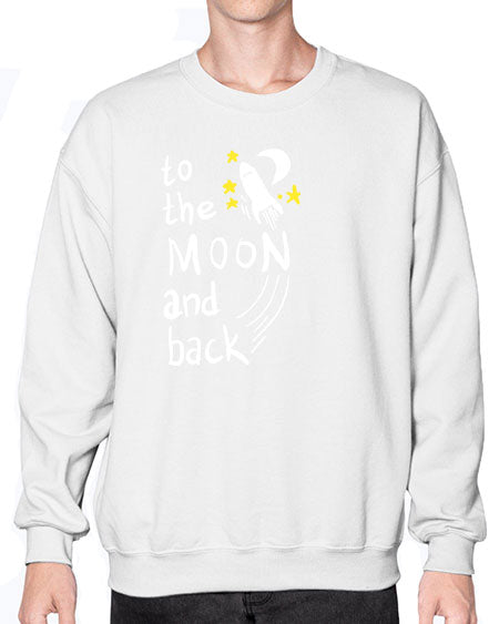 to the moon and back 9# - moon- Sweatshirt - Crew