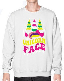 unicorn face 459# - unicorn- Sweatshirt - Crew