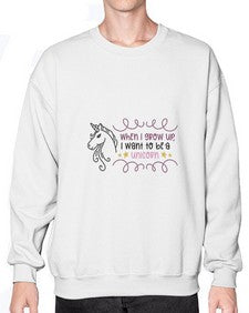 when i grow up i want to be a unicorn 554# - unicorn- Sweatshirt - Crew