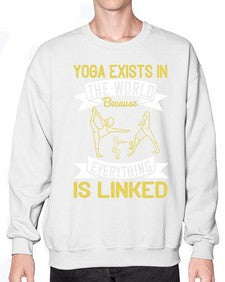 yoga exists in the world because everything is linked  617# - yoga- Sweatshirt - Crew