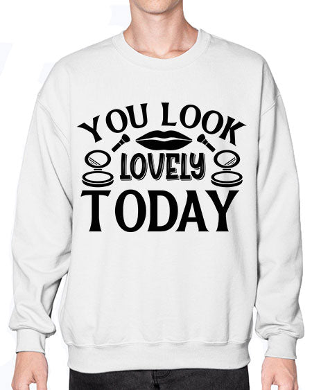 you look lovely today 20# -makeup Sweatshirt - Crew