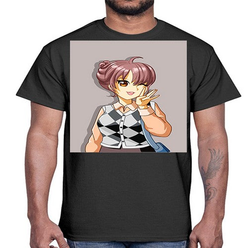 A cute girl 145#- anime- Cotton Tee