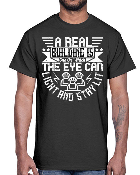 A real building is one on which the eye can light and stay lit Style 22#- architect- Cotton Tee