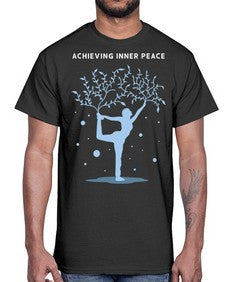Achieving Inner Peace 102#- yoga- Cotton Tee