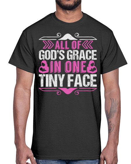All of Gods Grace in one tiny Face Style 18#- baby- Cotton Tee