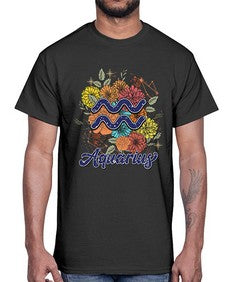 Aquarius 7#- aquarius- Cotton Tee