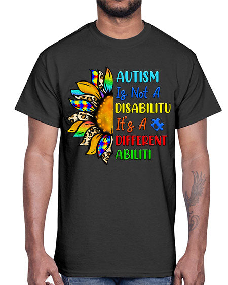 Autism is not a disabilitu its a different abiliti- autism- Cotton Tee