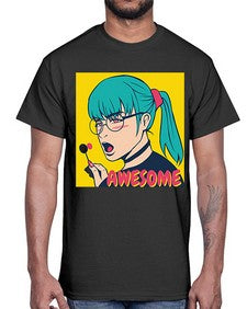 Awesome 244#- art pop art- Cotton Tee