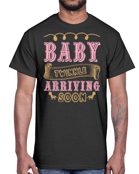 Baby Rwinkle arriving soon Style 30#- baby shower- Cotton Tee