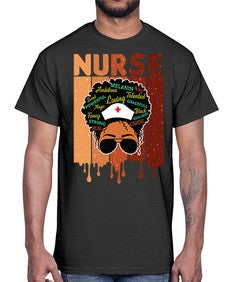 Black Nurse African Melanin Juneteenth 22#- black juneteenth- Cotton Tee