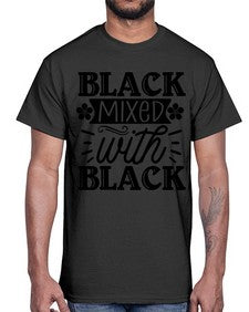 Black mixed with black Style 56#- black girls or women- Cotton Tee