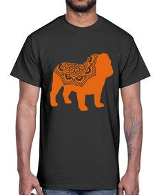 BulldogMandala 281#- mandala- Cotton Tee