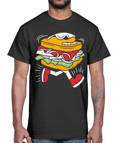 Burger 1#- cartoon food- Cotton Tee
