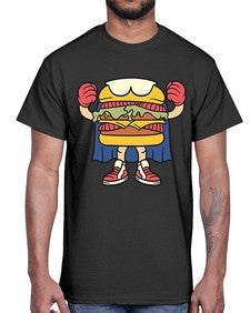 Burgerman 28#- cartoon food- Cotton Tee