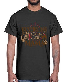 Busy Being A Cat Mama Style 3#- cats- Cotton Tee