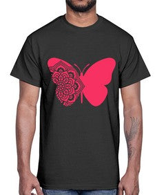 ButterflyMandala 292#- mandala- Cotton Tee