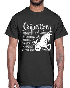 Capricorn 186#- capricorn- Cotton Tee