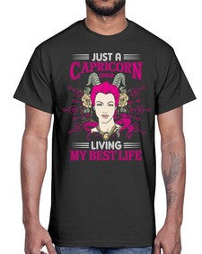 Capricorn chick 193#- capricorn- Cotton Tee