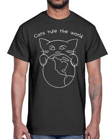 Cats Rule the World- cats- Cotton Tee