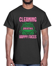 Cleaning spaces creating happy faces Style 93#- cleaner- Cotton Tee