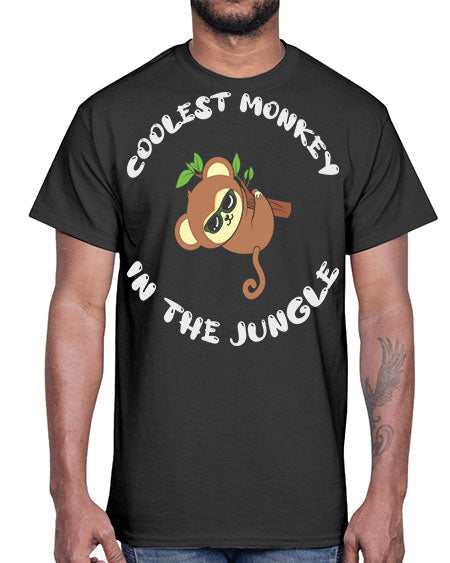 Collest Monkey in the Jungle 3#- monkey- Cotton Tee