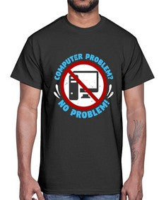 Computer problem no problem 8#- computer- Cotton Tee