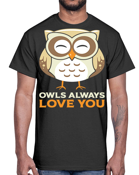 Cute Owl Always Love You A TurtleRabbit 3#- owl- Cotton Tee