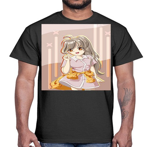 Cute and happy girl with picnic outfit 10#- anime- Cotton Tee
