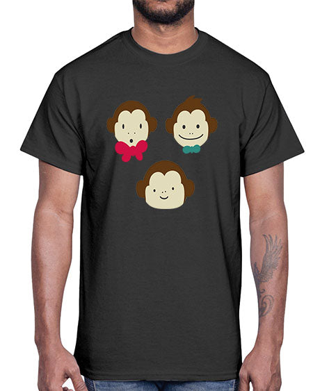 Cute_little_monkeys_5425- monkey- Cotton Tee