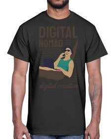 Digital Nomad Digital Creation 22#- internet- Cotton Tee