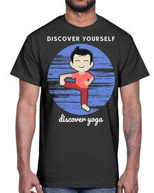 Discover Yourself Discover Yoga 199#- yoga- Cotton Tee