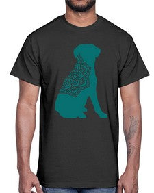 DogMandala 381#- mandala- Cotton Tee