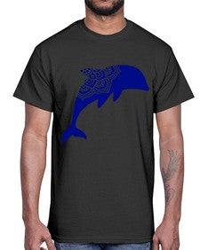 DolphinMandala 382#- mandala- Cotton Tee