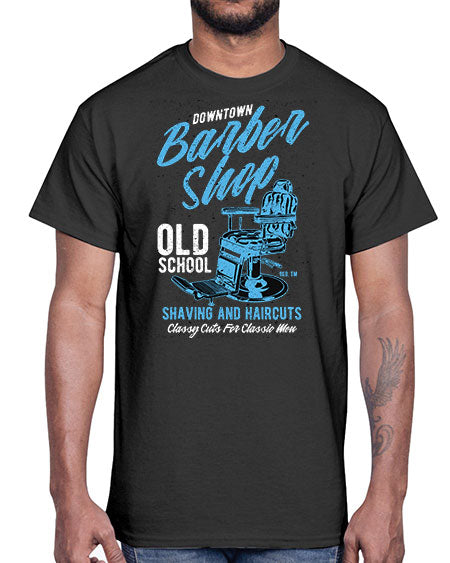 Downtown Barbershop730#- barber- Cotton Tee