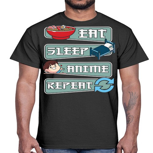 Eat Sleep Anime Repeat Anime Manga 227#- anime- Cotton Tee