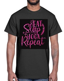 Eat Sleep Yoga Repeat  207#- yoga- Cotton Tee