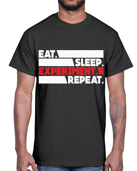 EatSleepExperimentRepeatScientistSkinite Scientist Skinite 274#- general science- Cotton Tee