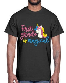 First Grade Is Magical 143#- first grade- Cotton Tee