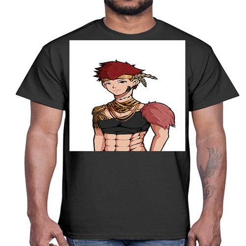 Forest tribal boy 67#- anime- Cotton Tee