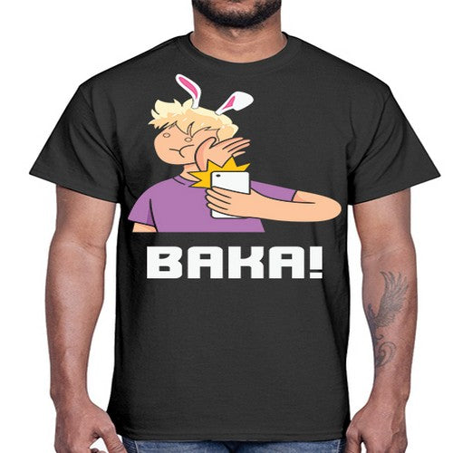 Funny Anime Baka Rabbit Slap Anime 228#- anime- Cotton Tee