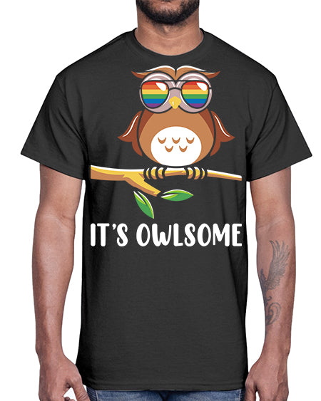 Funny Owl Gift Im Owlsome A TurtleRabbit 7#- owl- Cotton Tee