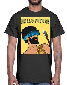 Hallo Future 497#- art pop art- Cotton Tee