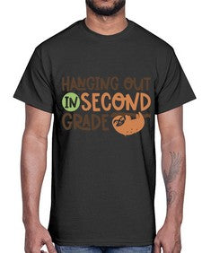 Hanging Out in Second 235#- second grade- Cotton Tee