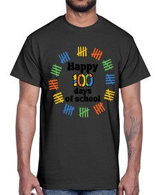 Happy one hundred Days of School 245#- one hundred days- Cotton Tee
