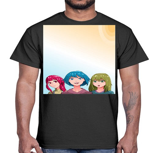 Happy three friend 20#- anime- Cotton Tee