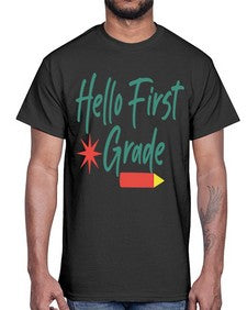 Hello First Grade 277#- first grade- Cotton Tee