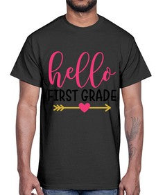 Hello First Grade 282#- first grade- Cotton Tee