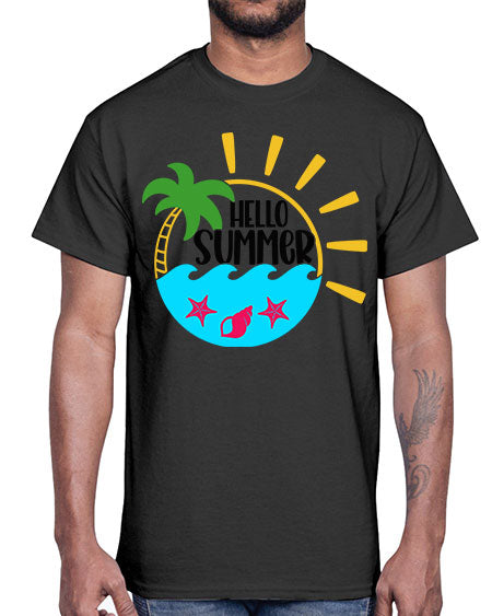 Hello Summer Style 40#- summer- Cotton Tee